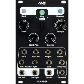 4ms 764283691828 Sampler Eurorack Synth Module Black