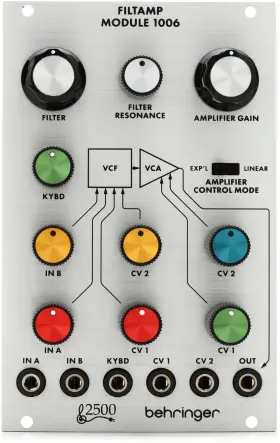 000-e8z00-00010 Behringer 1006 Filtamp Module 24 Db Low-pass Vcf And Vca For Eurorack