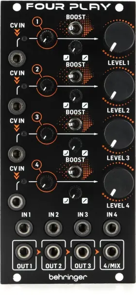 000-ek700-00010 Behringer Four Play Quad Vca And Mixer Eurorack Module