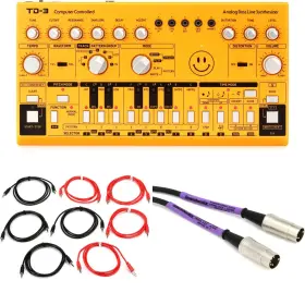 Behrtd3yelcbbn Behringer Td-3-yellow Analog Bass Line Synthesizer With Cables - Yellow