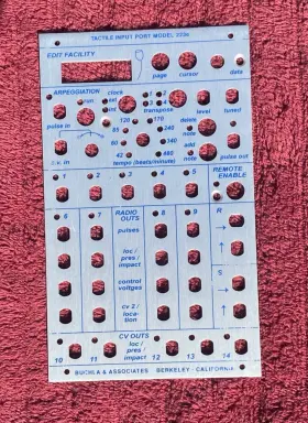 223e Buchla Faceplate Panel Part Original Berkeley California
