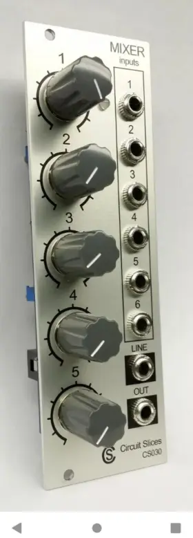 Cs030 Circuit Slices Eurorack 5 Channel Mixer