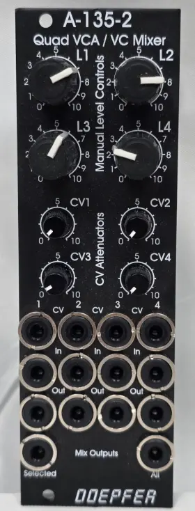 A-135-2v Doepfer Quad Vca Mixer Eurorack Synth Module - Black
