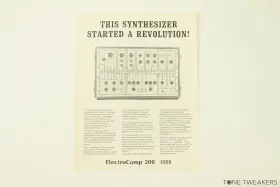 Electrocomp-200 Eml Electrocomp Eml-200 Synthesizer Brochure Catalog Original Vintage Synth Dealer