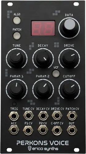 Erica Synths 752275000884 Perkons Voice Drum Machine Eurorack Module