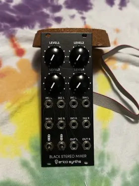 Blkstmix3 Erica Synths Black Stereo Mixer V3 Eurorack Synth Module