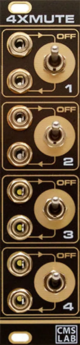 Feedback 4xmute Quad Audio Cv Mute New Detroit Modular