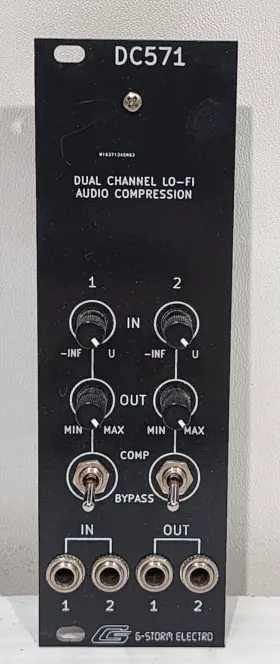 Dc571 G-storm Electro Dual Channel Lo-fi Audio Compression Eurorack Module