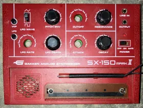 Chu-9268 Gakken Analog Synthesizer Adult Science Sx-150 Mark Ii Red Tested