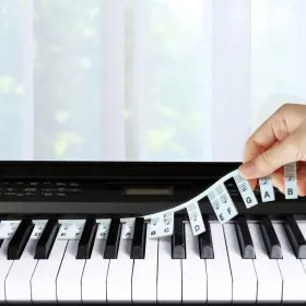 H&m Sound Mart 860012323074 Piano Keyboard Note Labels - 3-in-1 Design With Tone Singing And Pentatonic