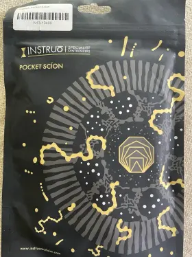 N13-10408 Instru Pocket Sc On Zip Seal Bag Resealable Plastic Pouch Black/gold/gray 1pk