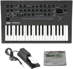 Korg 634715710703 Minilogue Xd Polyphonic Analogue Synthesizer With Cloth And Sustain Pedal