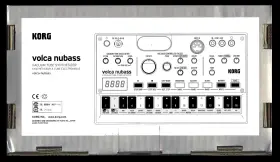 Korg 810037691085 Volca Nubass Vacuum Tube Synthesizer Bundle With Power Supply And Cloth