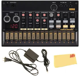 Korg 810037697810 Volca Beats Analogue Drum Machine Bundle With Power Supply And Austin Bazaa