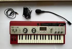 Korg 959112071704 Rare Red Microkorg Xl Synthesizer Vocoder Excellent Condition