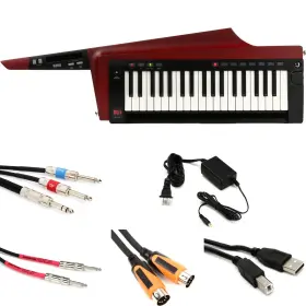 Rk100fsrdcabbn Korg Rk-100s2 37-key Keytar Cable Bundle - Red