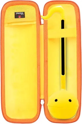 M676 Mchoi Hard Case Suitable For Otamatone Japanese 11.6 3.7 3.0 Inches Yellow