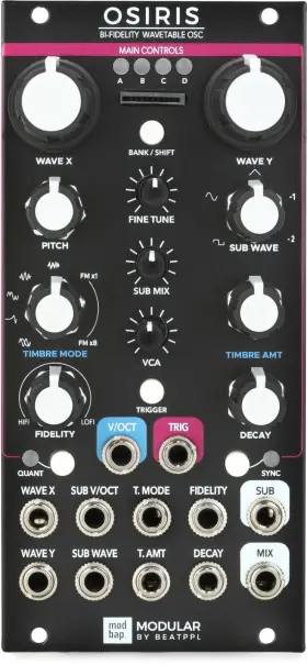 Mm-osi-01 Modbap Modular Osiris Bi-fidelity Wavetable Oscillator Eurorack Module