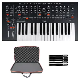 Moog 789049911804 Messenger Monophonic Recording Keyboard Synthesizer W Hard-shell Bag
