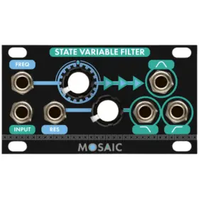Mosaic 764283692115 Svf State Variable Filter Eurorack Synth Module Black