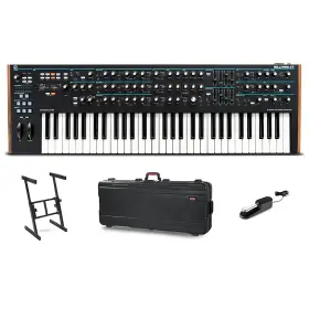 16-voice Novation 197881516611 Summit Polyphonic Synthesizer Travel Bundle