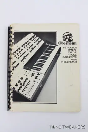 Fvs-1 Oberheim 4 Voice Synthesizer Instruction Manual Book Vintage Synth Dealer