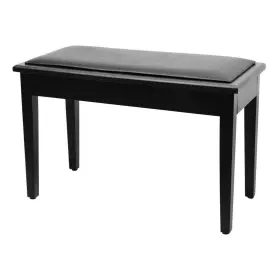 Kb8904b On Stage On-stage Deluxe Piano Bench With Storage Compartment Black Satin