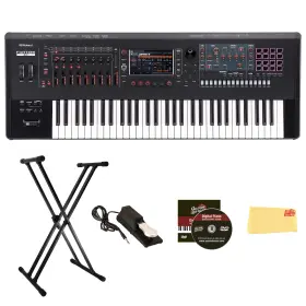 Roland 840262240994 Fantom 6 Ex 61-key Workstation Keyboard Synthesizer With Adjustable Stand