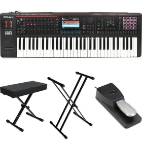 Fantom06essbun Roland Fantom-06 Music Workstation Essentials Bundle