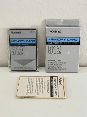 M-512e Roland Memory Card Ram 64k Bytes Made In Japan Tested And Works