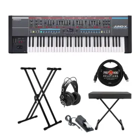 Roljuno-xk1 Roland Juno-x Programmable Polyphonic Keyboard Synthesizer With Accessories
