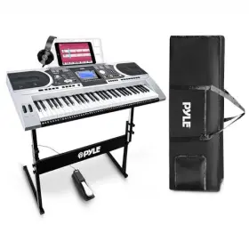 Pkbrd6175p Sound Around Pyle Karaoke Portable Electronic Piano With Bag Stand Pedal Headset