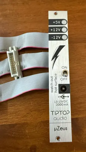 Tiptop Audio 859469911059 Uzeus 4hp Eurorack Micro Power Supply With 3 Flying Bus Boards