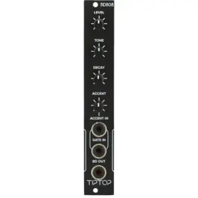 Bd808-bk Tiptop Audio Bd808 Bass Drum Generator Eurorack Synth Module Black