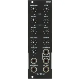 Bd909-bk Tiptop Audio Bd909 Bass Drum Generator Eurorack Synth Module Black