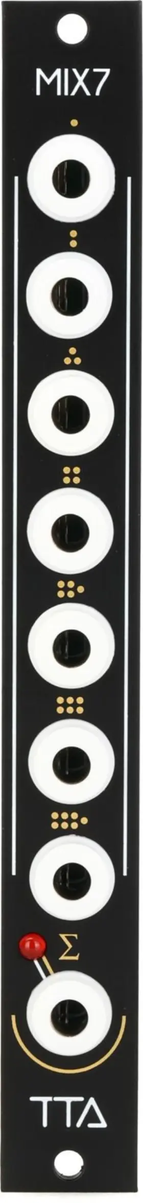 Mix7bk Tiptop Audio Mix7 Eurorack Analog Summing Mixer - Black