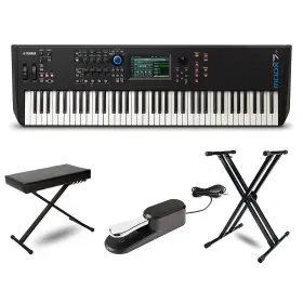 Modx7 Yamaha Stage Synthesizer With Stand Bench And Sustain Pedal