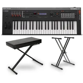 Mx49bk-es Yamaha Mx49 49-key Music Production Synthesizer Essentials Bundle Black
