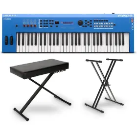 Mx61bu-es Yamaha Mx61 61-key Music Production Synthesizer Essentials Bundle Blue