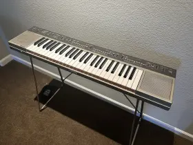 Ps-55 Yamaha Keyboard Synthesizer Tested Fully Functional Piano Original Stand