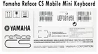 Yamaha Reface Cs Mobile Mini Virtual Analog Keyboard New. Price: $407.16.