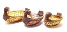 Batch 3 Basket Nesting Wicker Duck Decoration Empty Pocket Used. Price: $19.78.