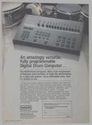 Mxr Programmable Digital Drum Computer - Print Ad 1983 Used. Price: $5.00.