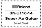Roland SN-U110-14 Super Ac Guitar Chart Reformatted Print-out Brand. Price: $19.99.