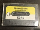 Korg DW8000/EX8000 Cassette Tape Factory Preset Programs - Used. Price: $150.00.