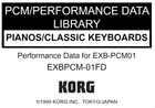Korg EXB-PCM01 Pianos/classic Keyboards Factory Preload Disk Triton New. Price: $15.00.
