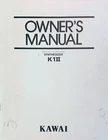 Kawai K1 Ii Digital Synthesizer Keyboard Original Owner's Manual Book, Japan Very. Price: $49.99.