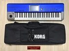 Korg KROME-61-BL Blue Keyboard Synthesizer With Soft Case And Power Cable Used. Price: $984.00.