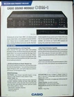 Casio CSM-10P Midi Sound Module Original Color Brochure Advertising. Used. Price: $29.99.