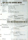 Roland HP-60/70 Electronic Piano Original Service Manual Notes Book 1986 Used. Price: $39.99.